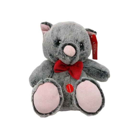 PetSmart Plush Dog Toy Lucky the Cat Squeaker 12" Stuffed Animal NWT Gray - Picture 1 of 9